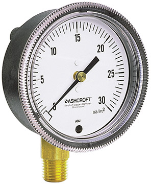 Ashcroft 1490 Analog Low Pressure Gauge | Pressure Gauges | Ashcroft-Pressure Gauges |  Supplier Saudi Arabia