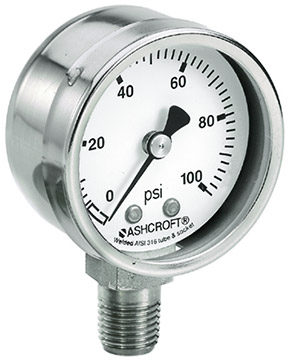 Ashcroft 1008S Analog Pressure Gauge | Pressure Gauges | Ashcroft-Pressure Gauges |  Supplier Saudi Arabia