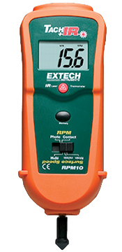 Extech RPM10 Photo/Contact Tachometer with Infrared Thermometer | Tachometers / Stroboscopes | Extech-Tachometers / Stroboscopes |  Supplier Saudi Arabia