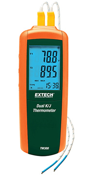 Extech TM300 Dual Input Thermometer | Digital Thermometers / Thermocouple Thermometers | Extech-Thermometers |  Supplier Saudi Arabia